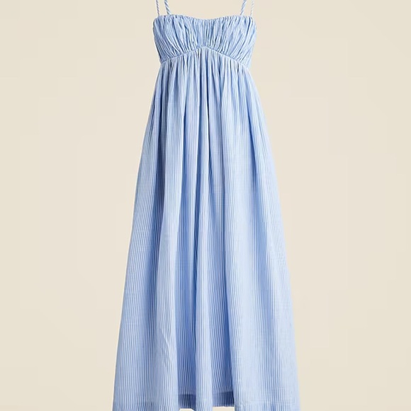 J. Crew Light Blue Striped Midi Dress - Picture 5 of 6